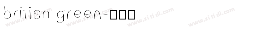 british green字体转换